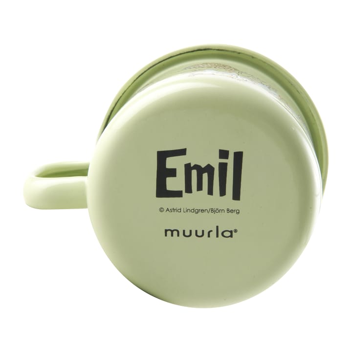 Emil och Ida emaljmugg 2,5 dl, Grön Muurla