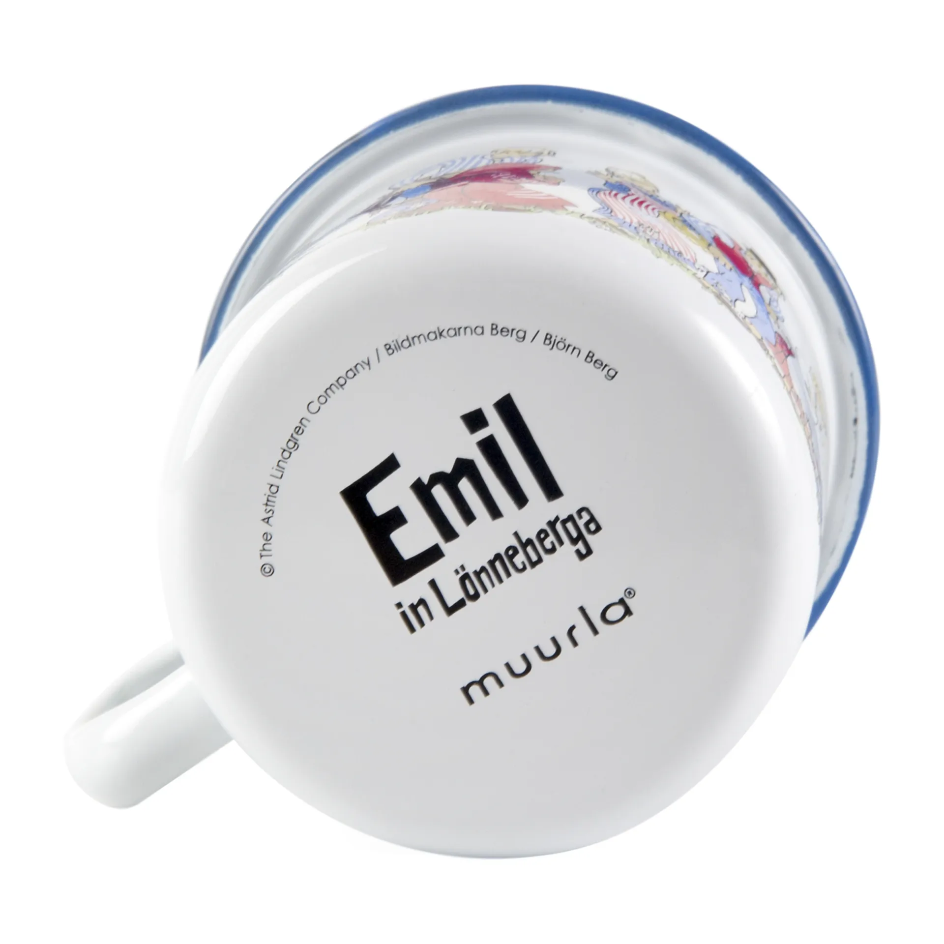 Emils familj emaljmugg 2,5 dl, Vit Muurla