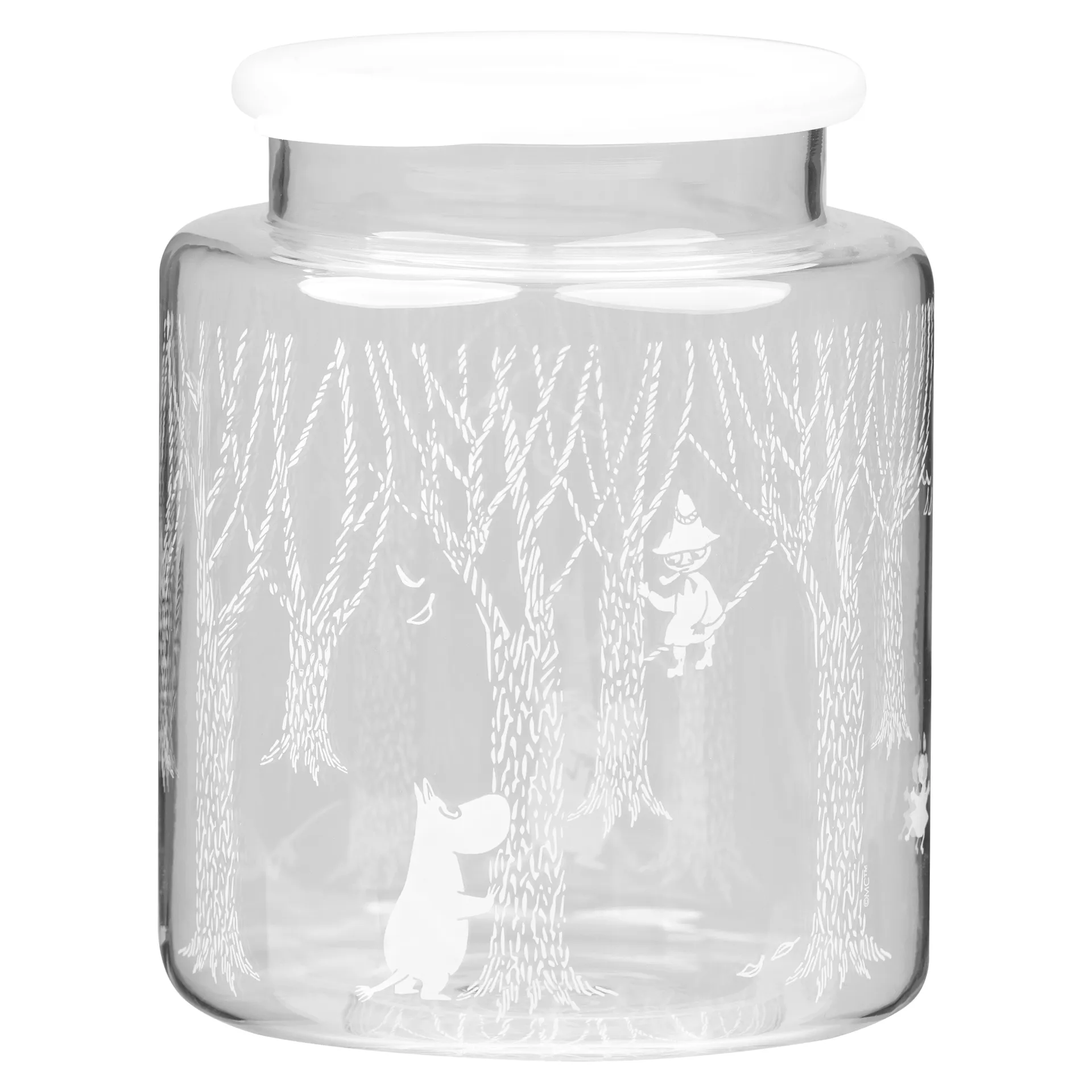 In the Woods glasburk med silikonlock 17 cm, Klar-vit Muurla