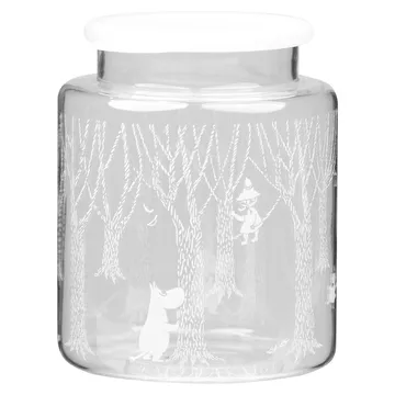 In the Woods glasburk med silikonlock 17 cm - Klar-vit - Muurla