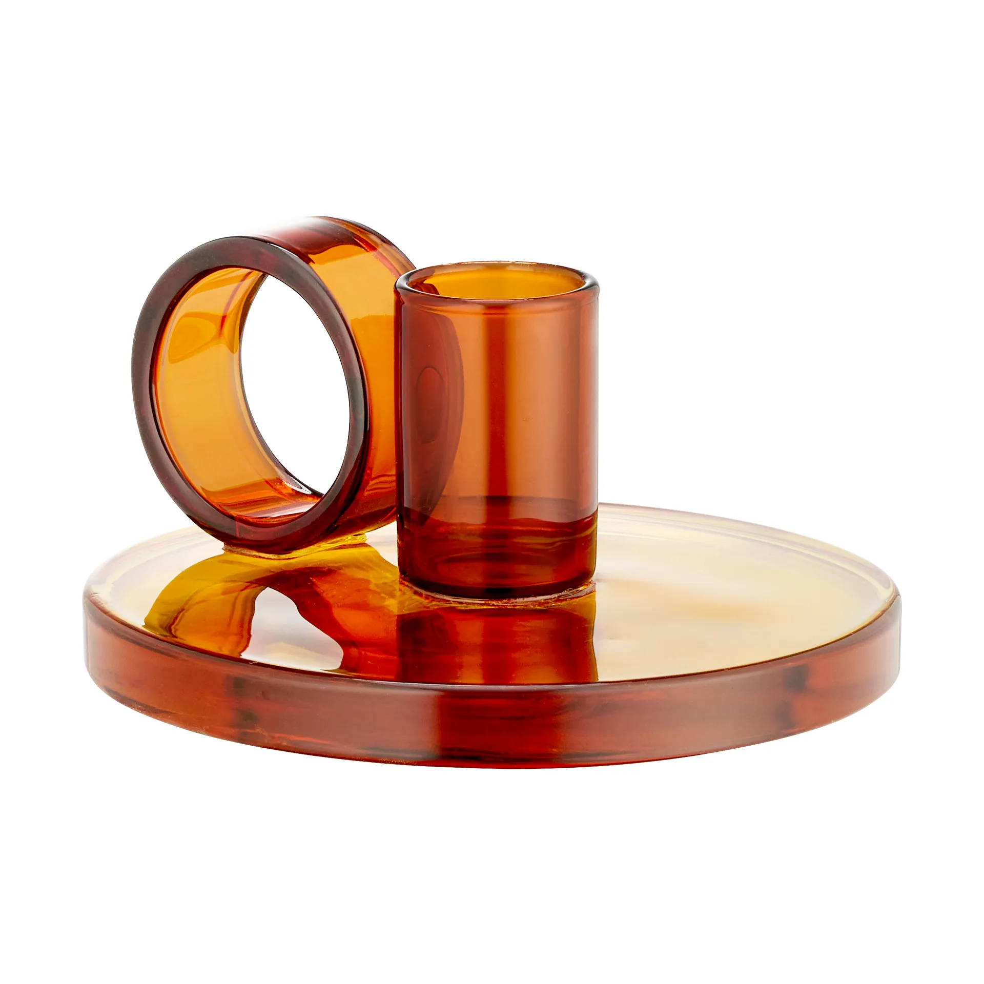 Loop ljusstake Ø11 cm, Amber Muurla