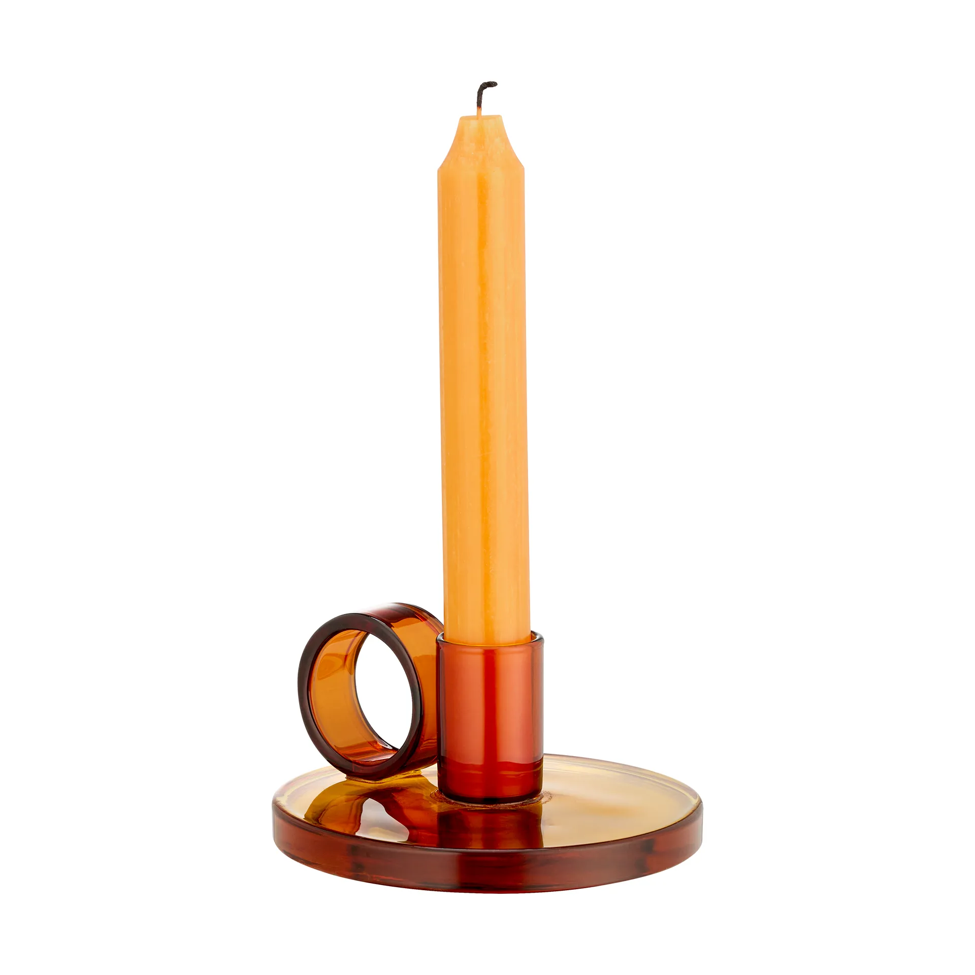 Loop ljusstake Ø11 cm, Amber Muurla