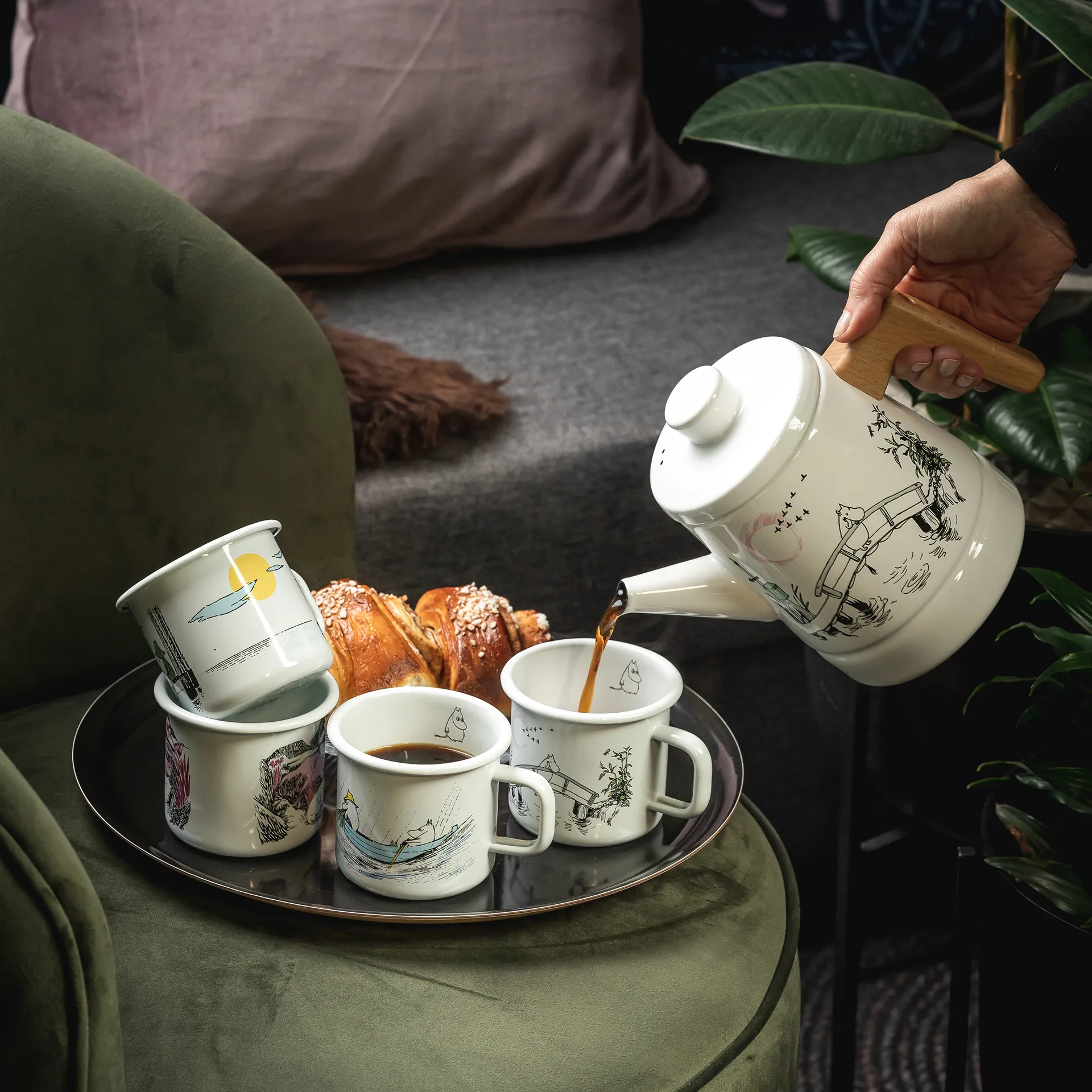 Missing you kaffekanna emalj 1,6 l, Vit Muurla