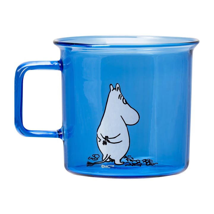 Moomin glasmugg 35 cl, Blå Muurla