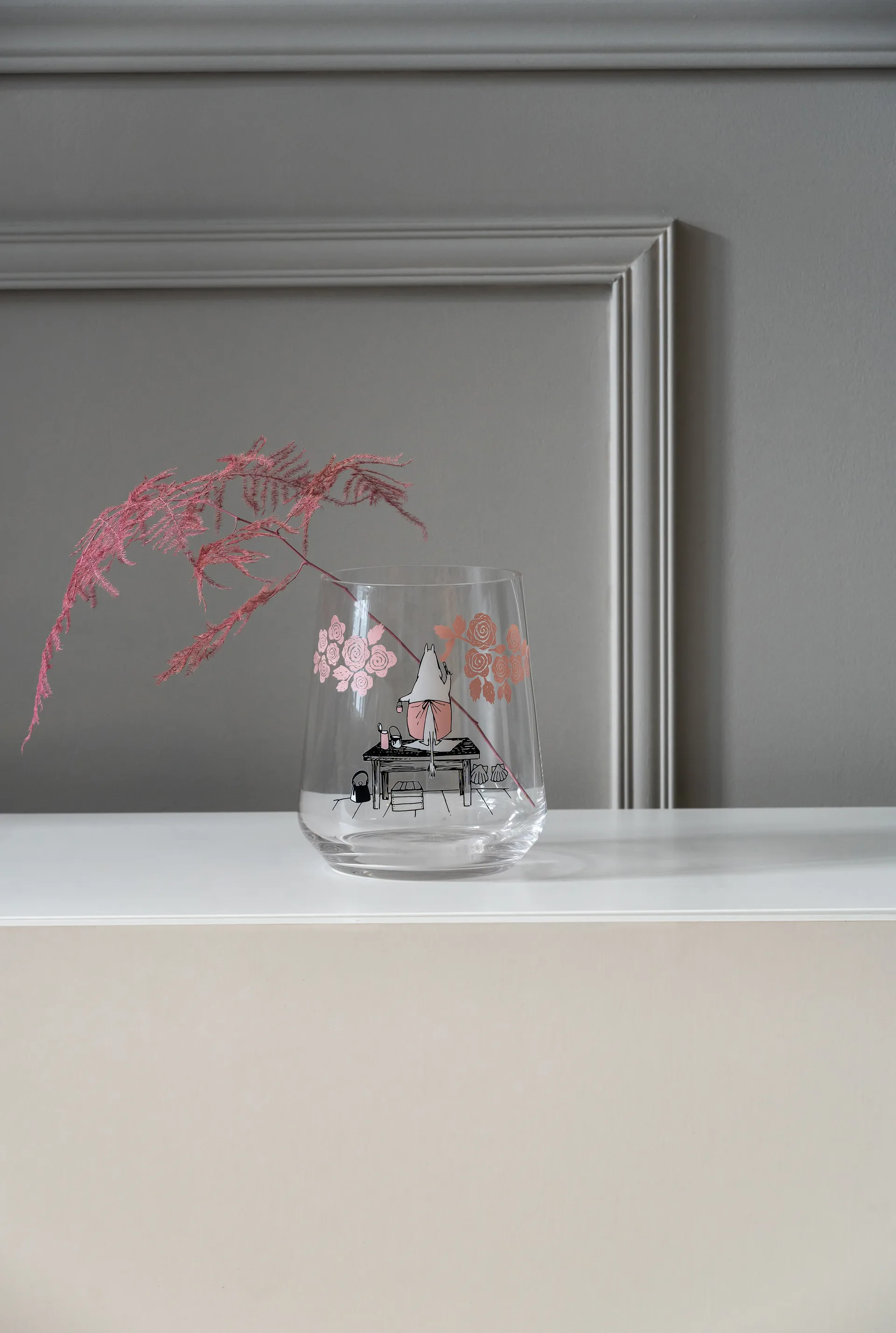 Moomin originals ljuslykta/vas 17,5 cm, Roses Muurla