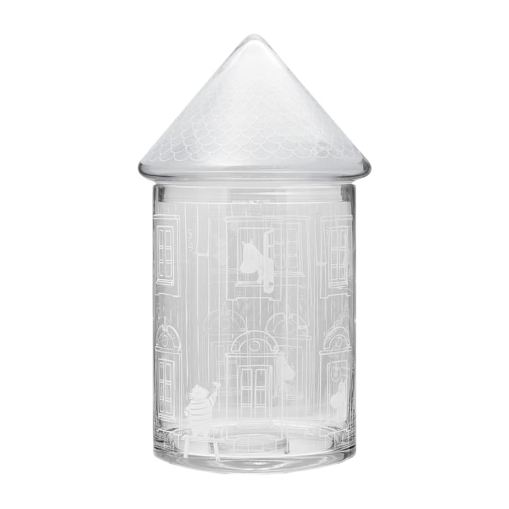 Moominhouse glasburk med lock 30,5 cm - Klar - Muurla