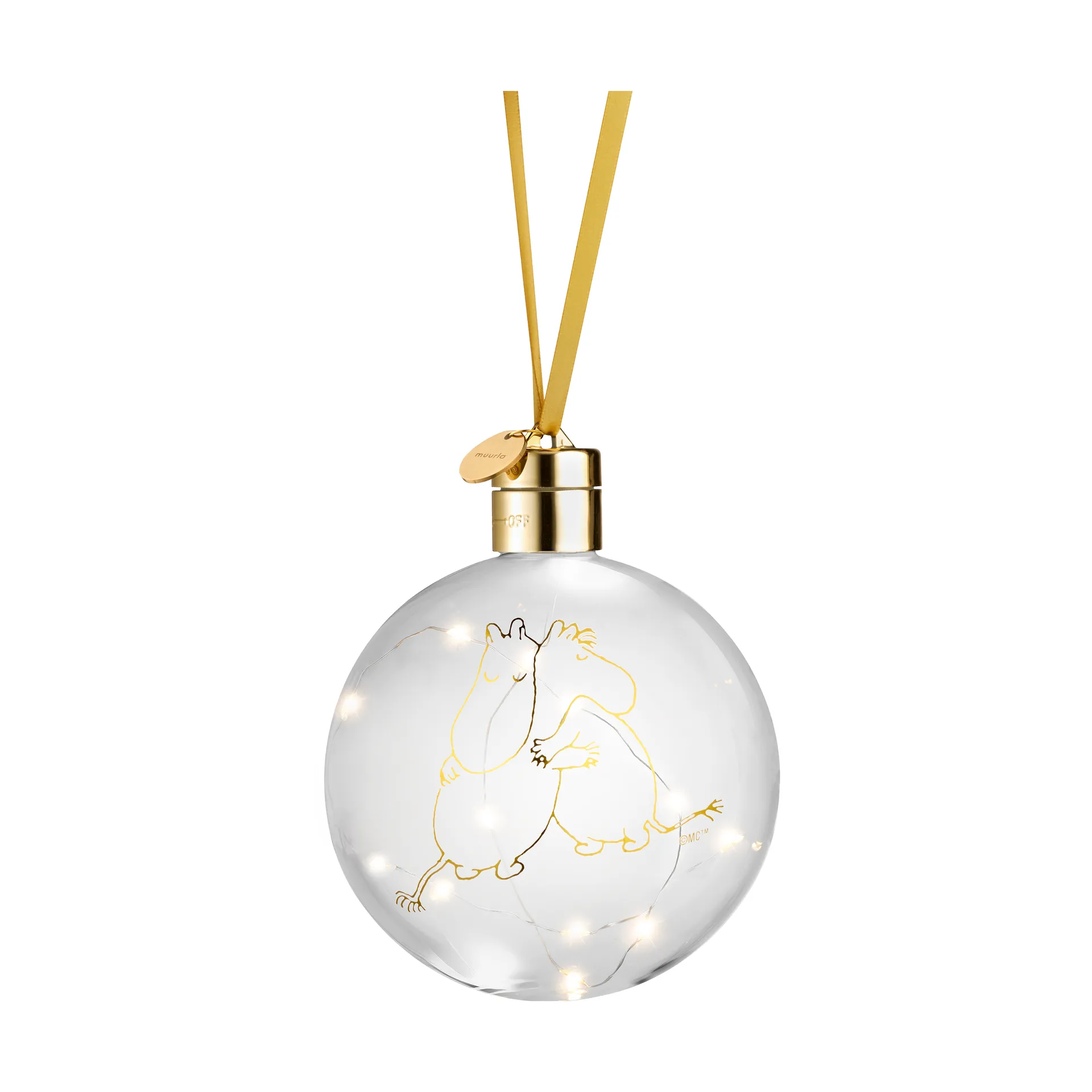 Mumin 80 julgranskula med LED-ljus Ø11 cm, Klar Muurla