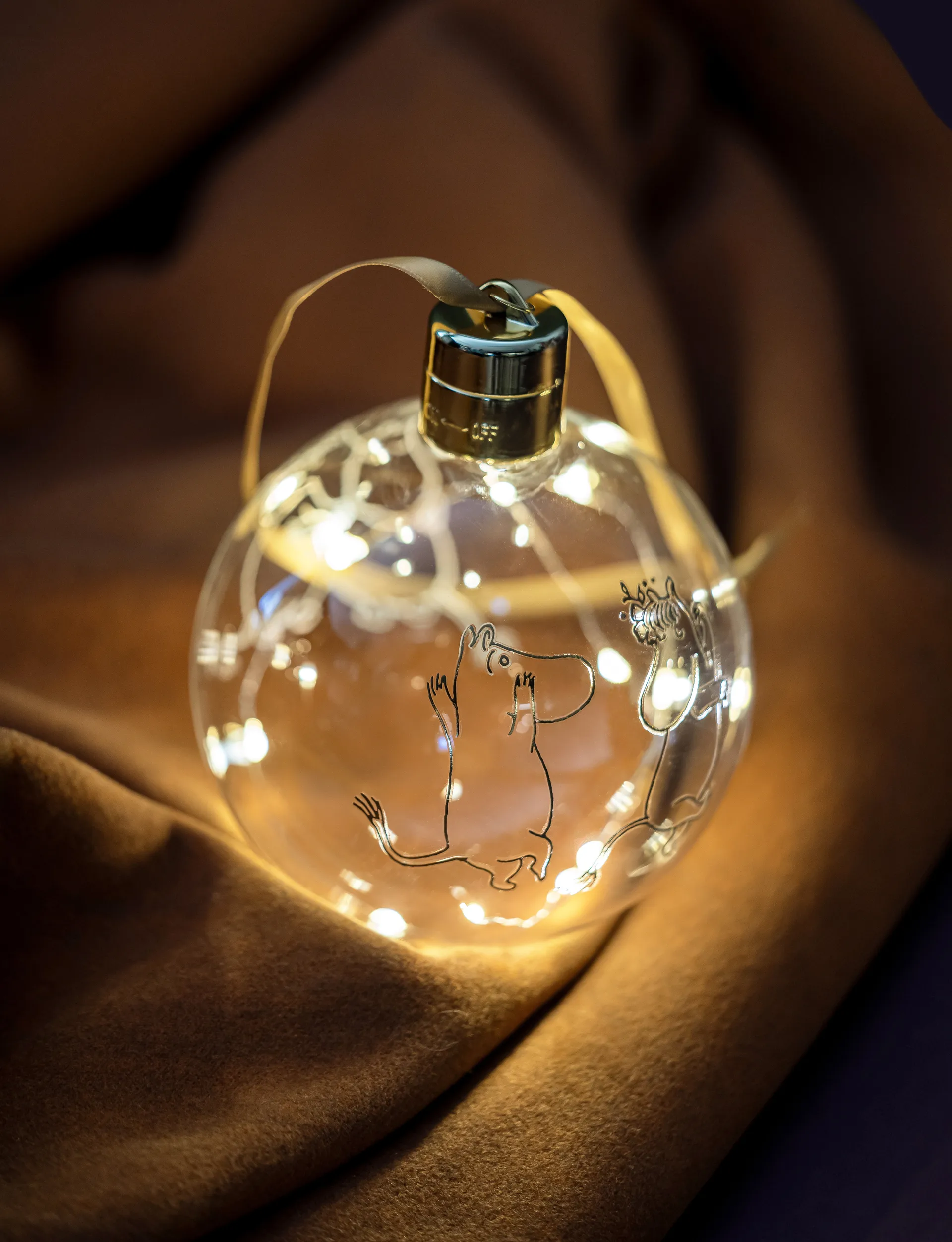 Mumin 80 julgranskula med LED-ljus Ø11 cm, Klar Muurla