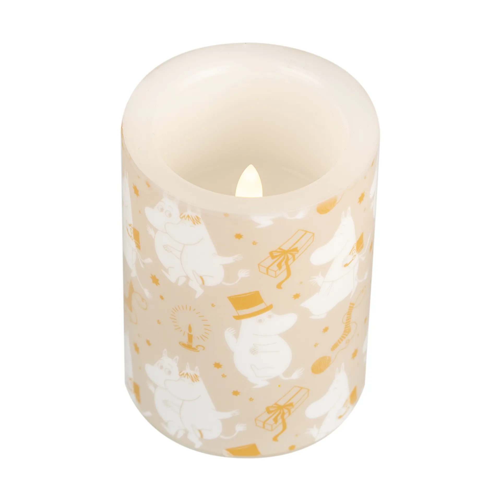 Mumin blockljus LED 10 cm, Sparkling stars Muurla