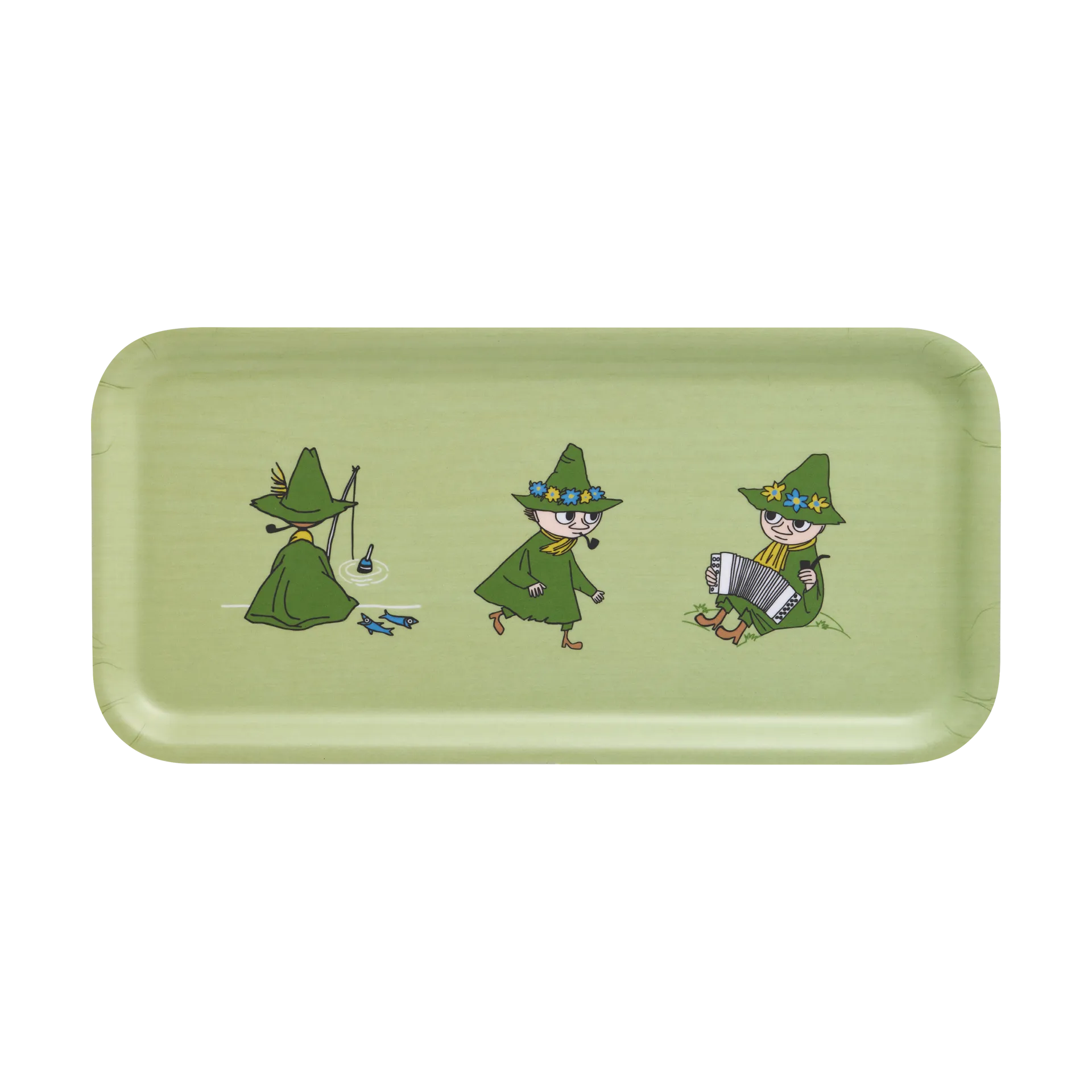 Mumin bricka 13x27 cm, Retro Snufkin Muurla