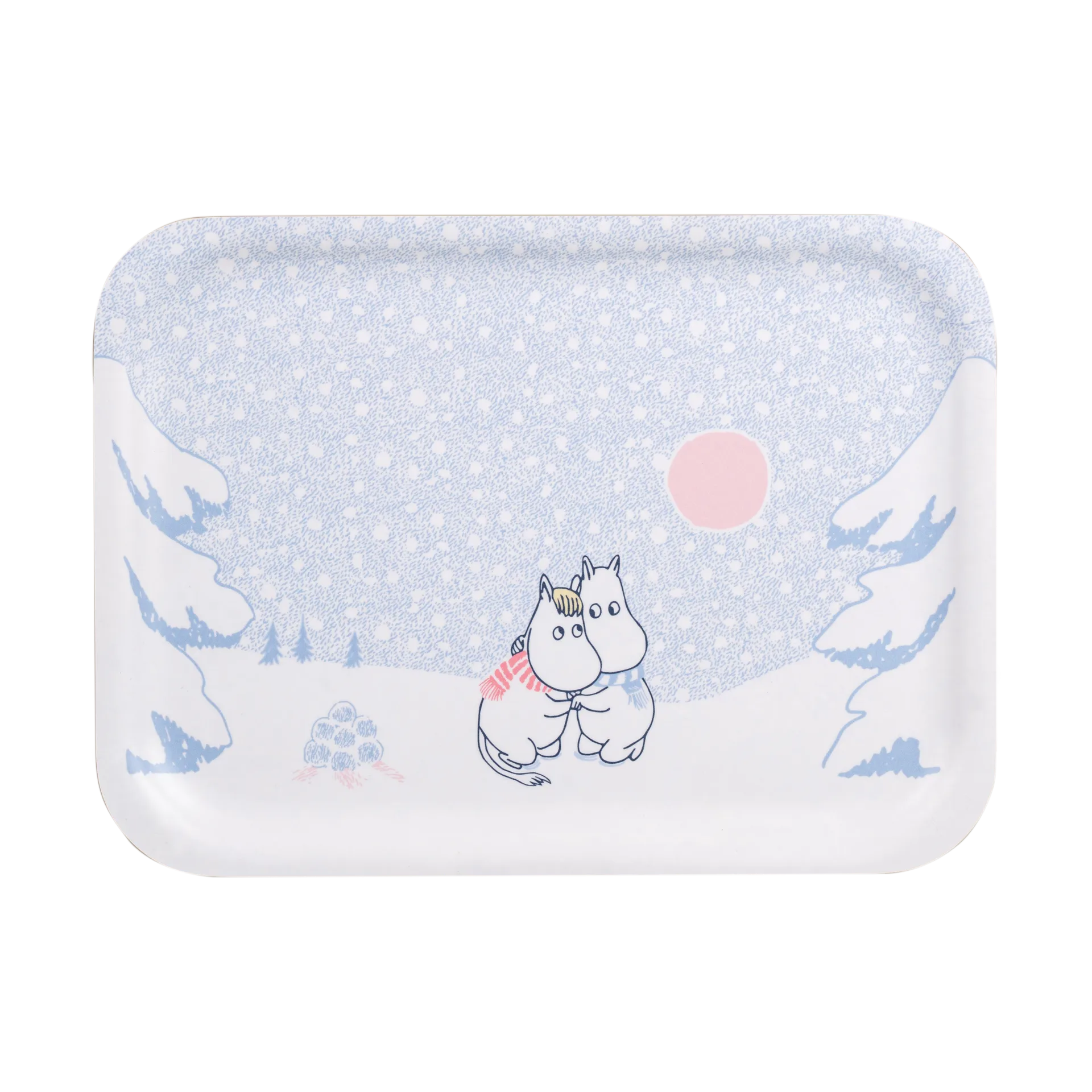 Mumin bricka 20x27 cm, Let it snow Muurla