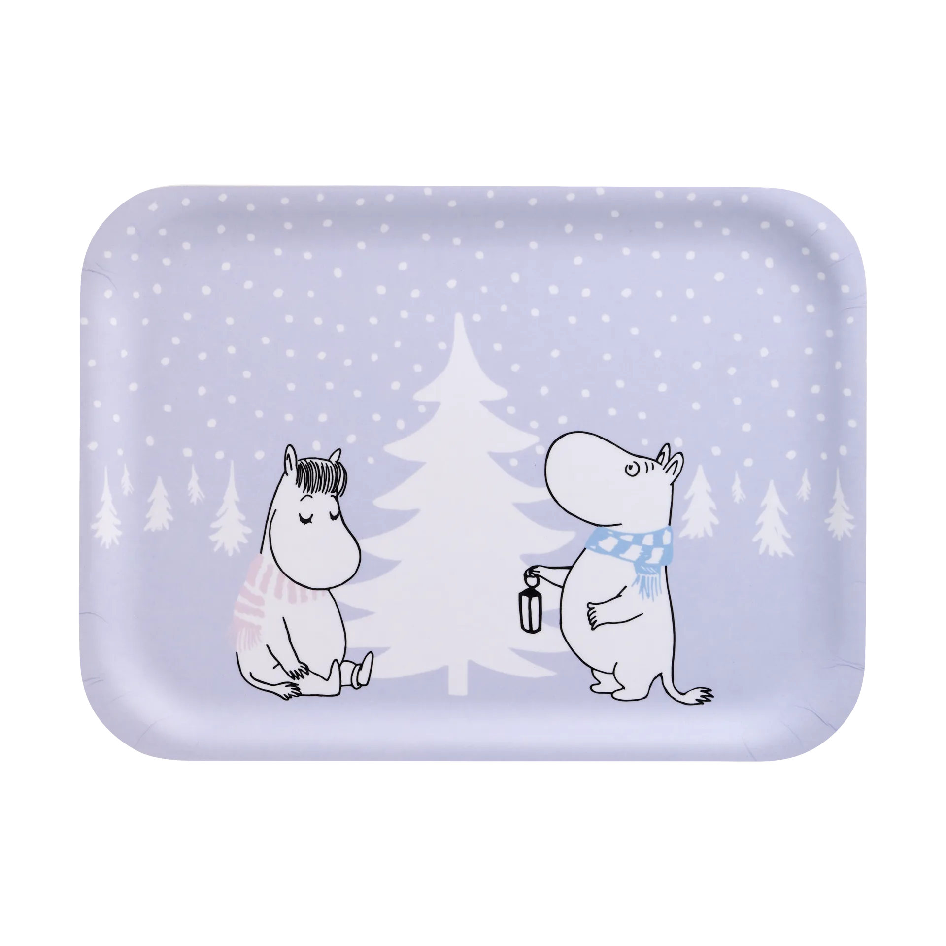 Mumin bricka 20x27 cm, Snowfall Muurla