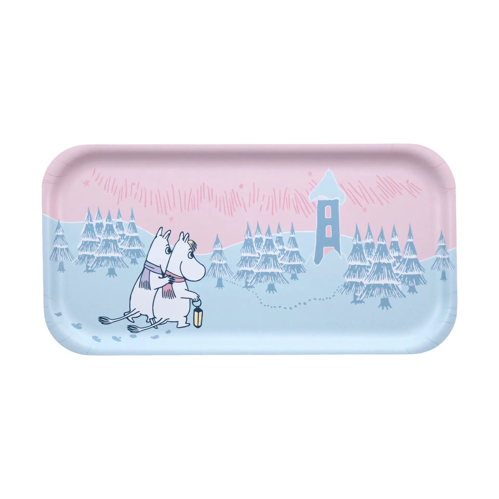 Mumin bricka 22x43 cm, Frosty Day Muurla