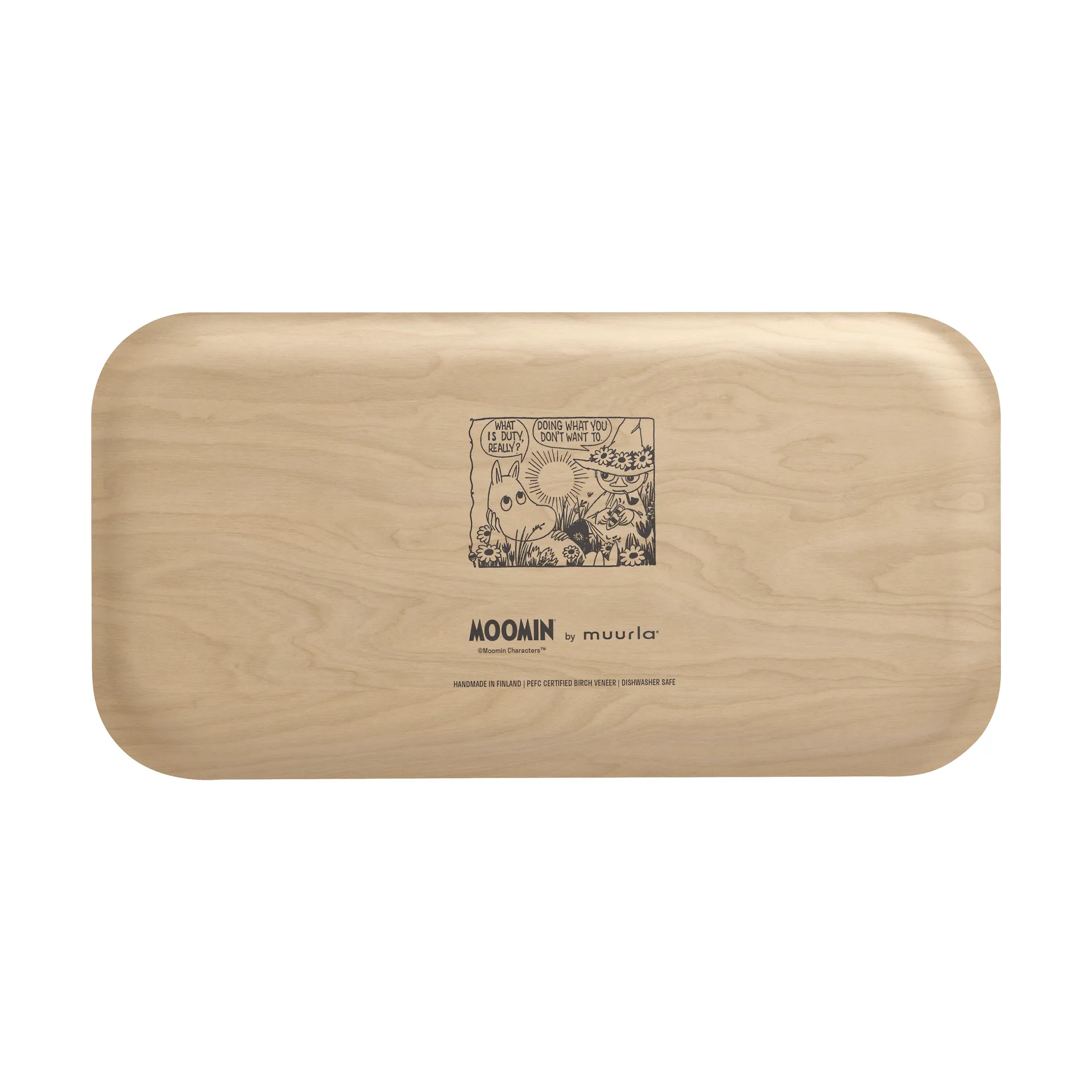 Mumin bricka 22x43 cm, In the garden Muurla