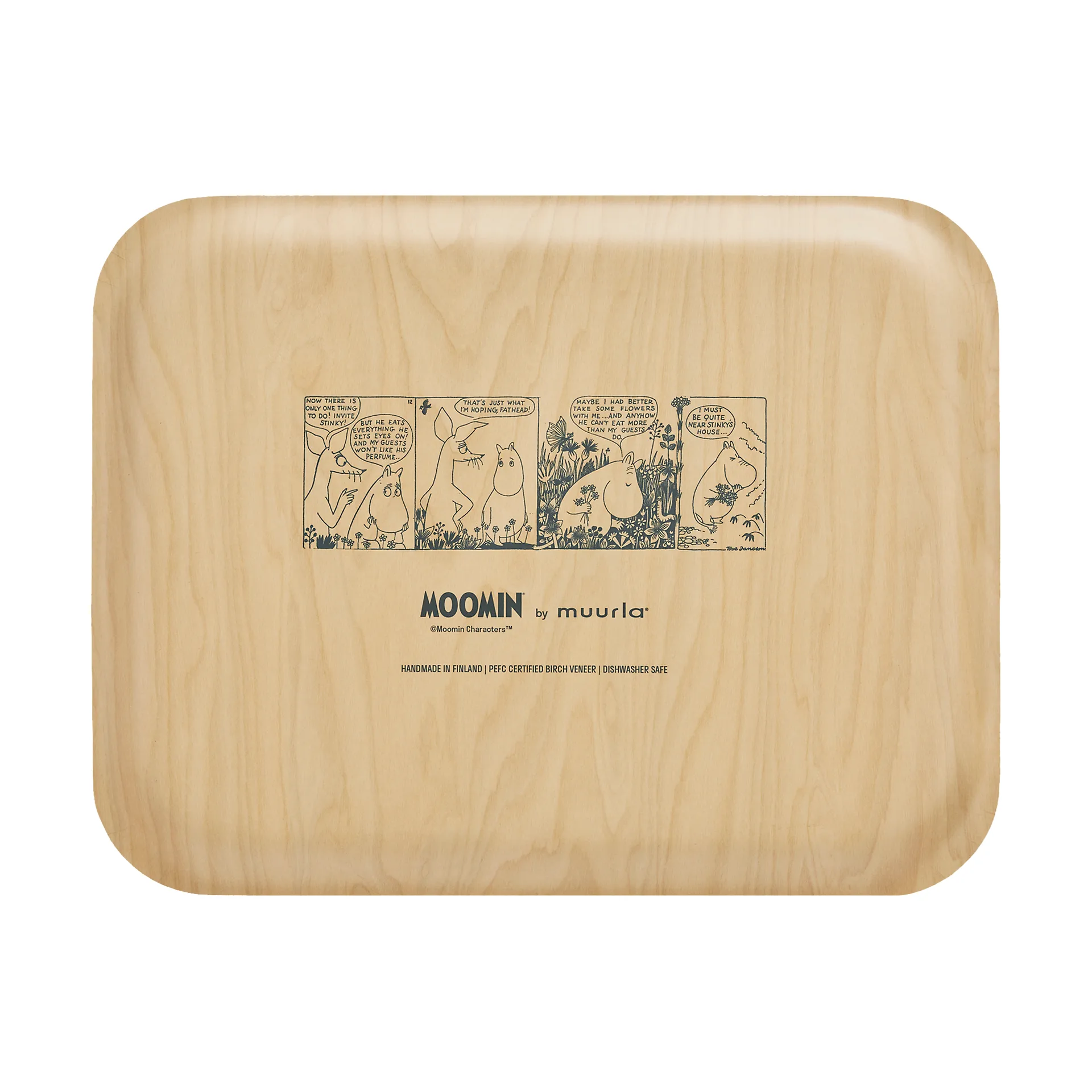 Mumin bricka 28x36 cm, Flower field Muurla