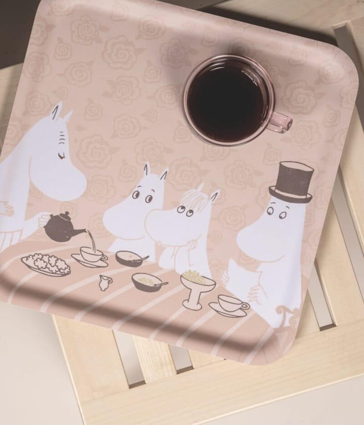 Mumin bricka 33x33 cm, Coffee time Muurla