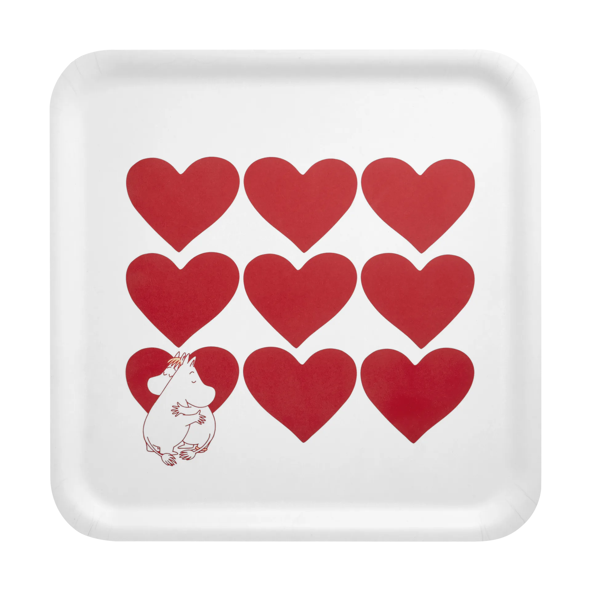 Mumin bricka 33x33 cm, Heart Muurla