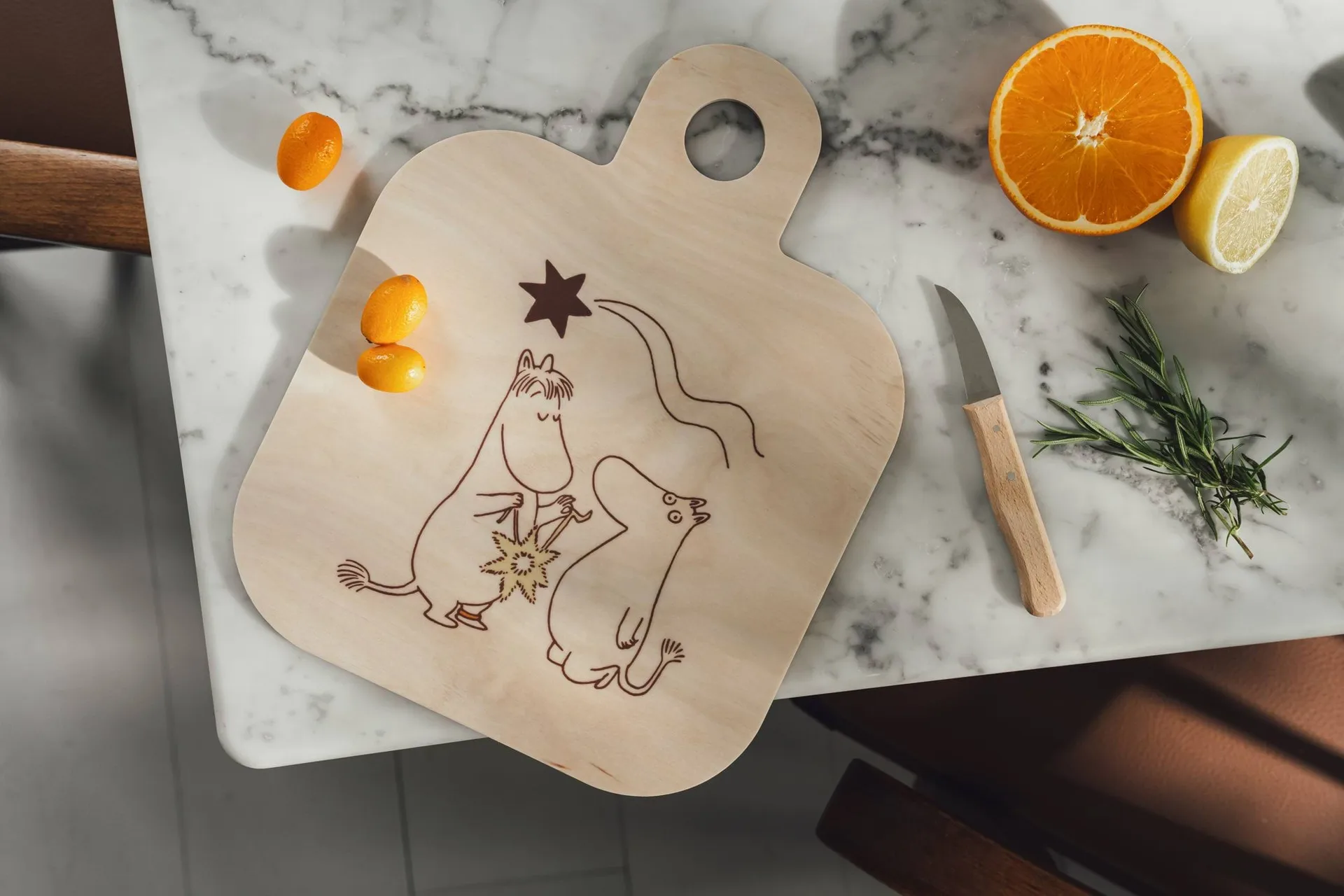Mumin Chop & Serve skärbräda 25x32 cm, Comet Muurla