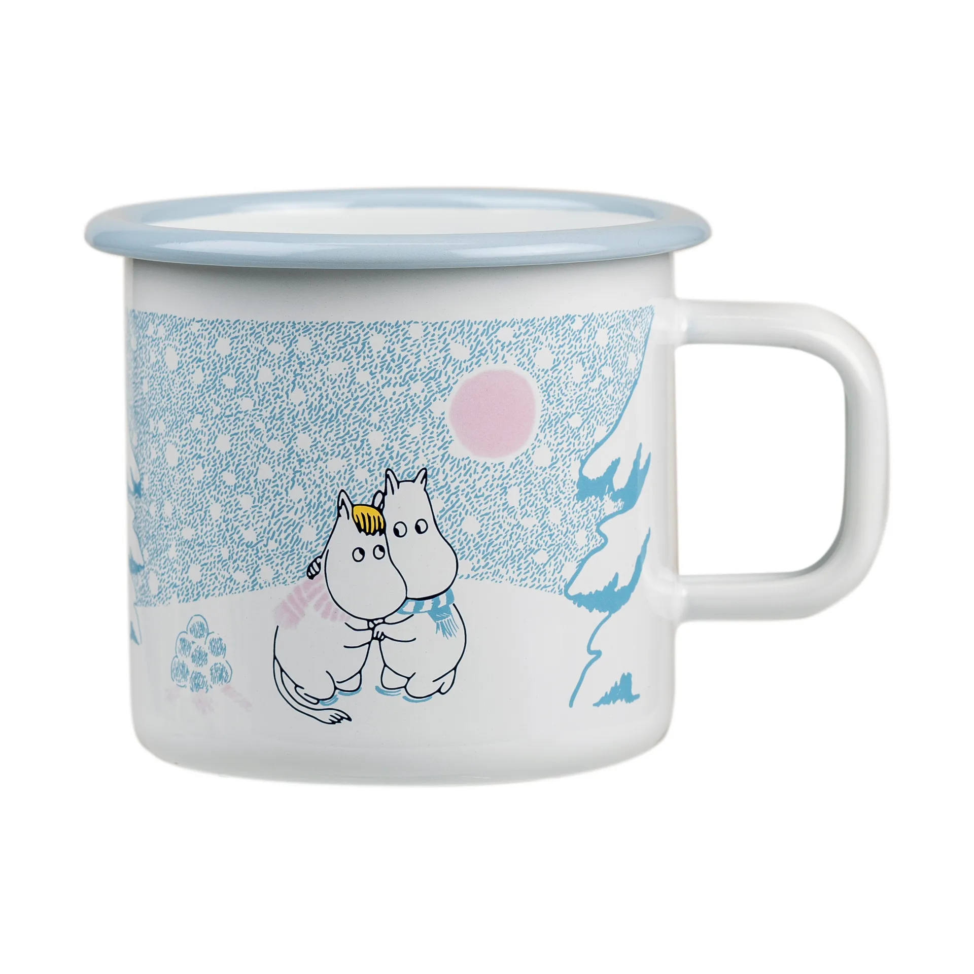 Mumin emaljmugg 37 cl, Let it snow Muurla