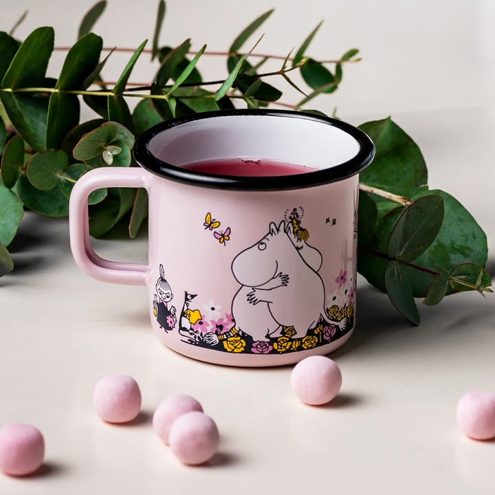 Mumin emaljmugg kram 37 cl, Rosa Muurla