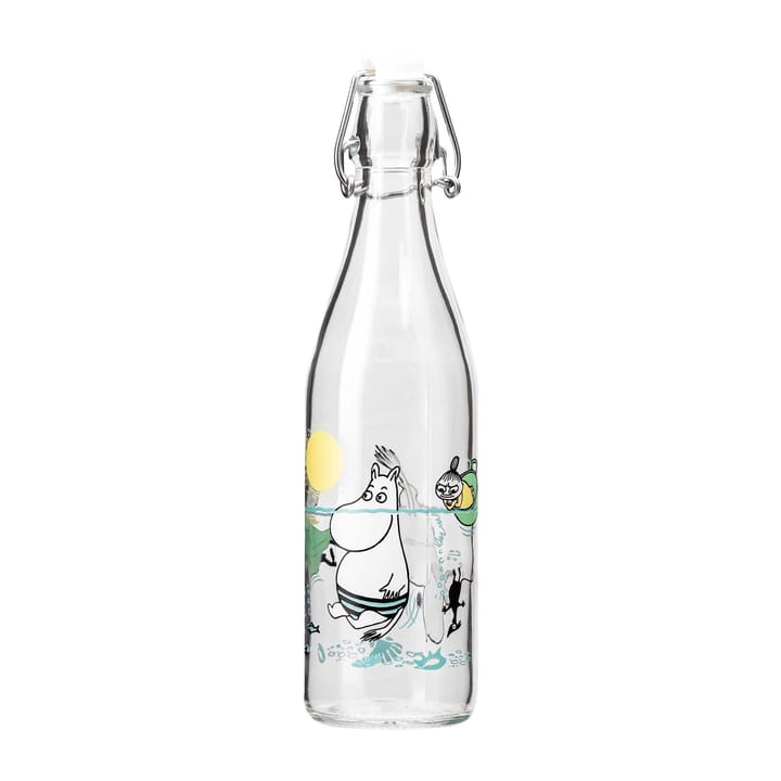 Mumin glasflaska 0,5 l, Fun in the water Muurla