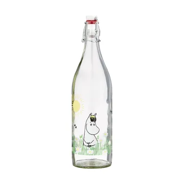 Mumin glasflaska 1 L - Meadow - Muurla