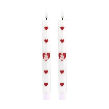 Mumin LED-kronljus 25 cm - Heart, 2-pack - Muurla