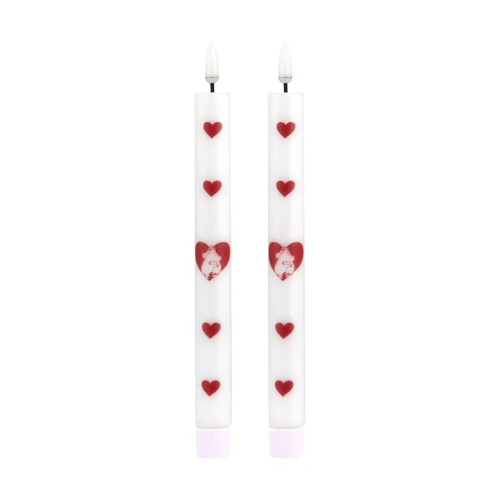 Mumin LED-kronljus 25 cm - Heart, 2-pack - Muurla