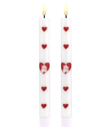 Mumin LED-kronljus 25 cm - Heart, 2-pack - Muurla