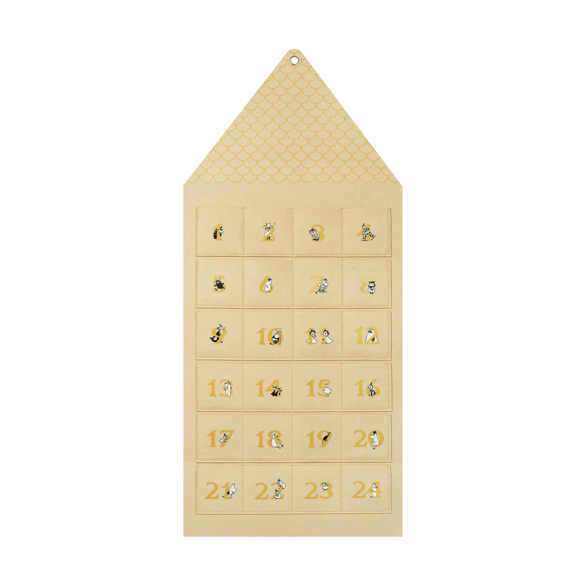 Muminhuset adventskalender 45x100 cm, Beige Muurla