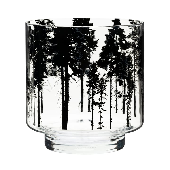 Nordic The Forest ljuslykta/vas 17 cm, Klar-svart Muurla
