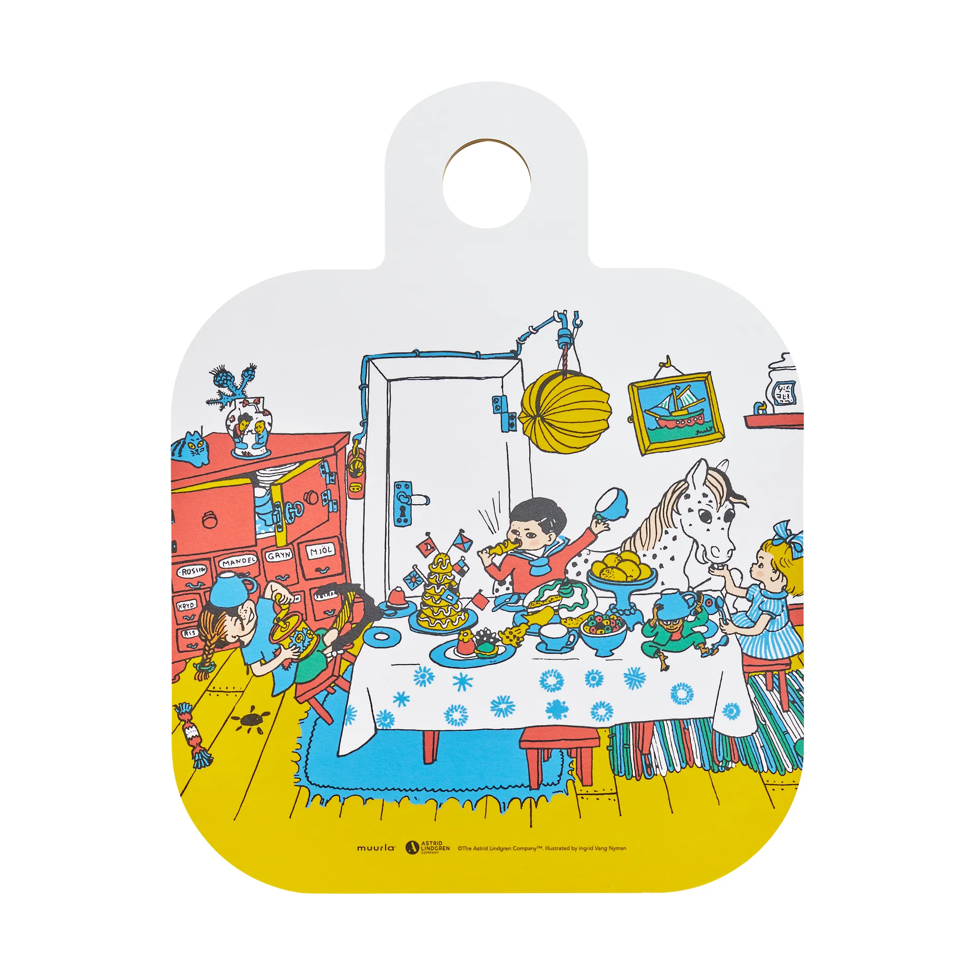 Pippi Chop & Serve skärbräda 25x32 cm, Villa villekulla Muurla