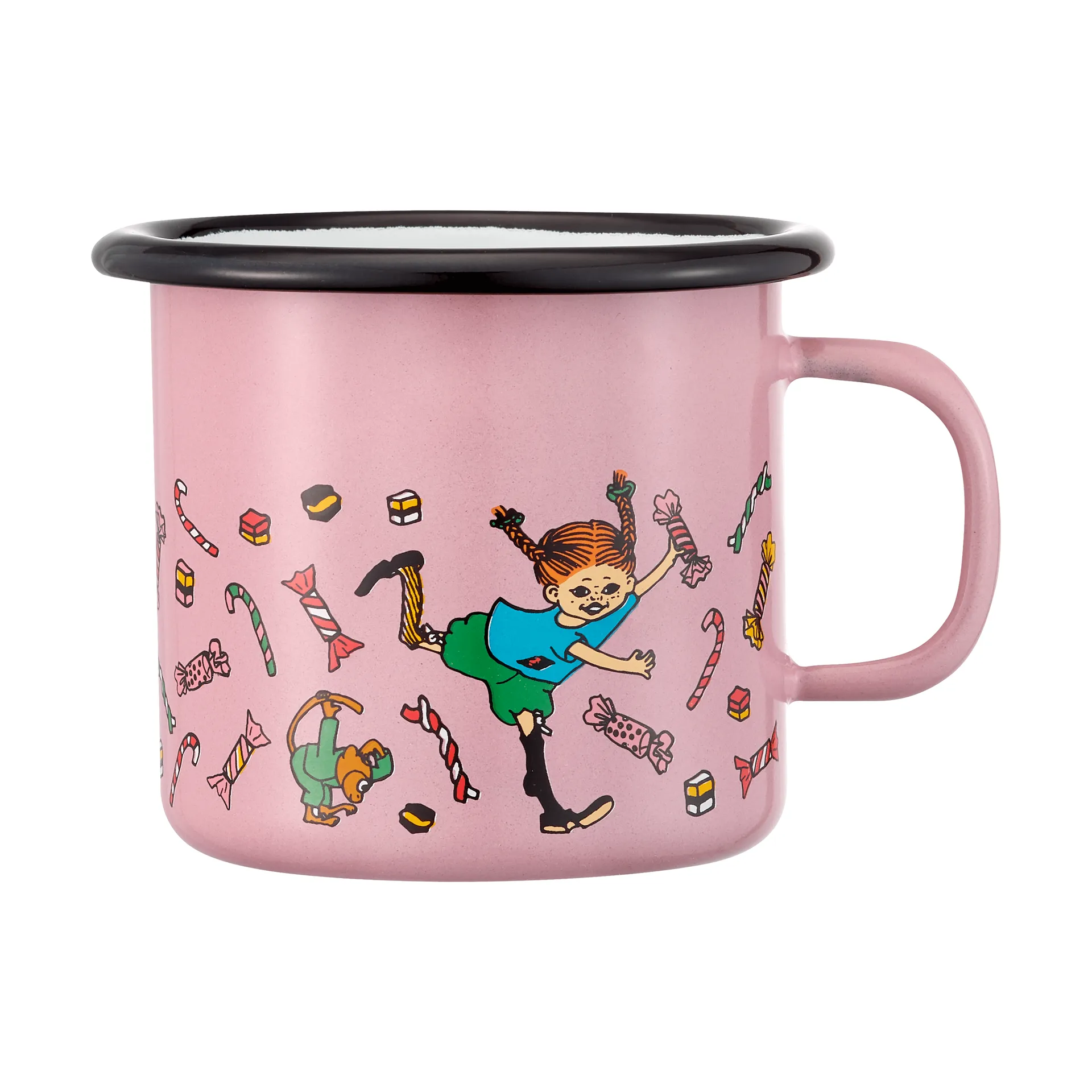 Muurla Pippi emaljmugg 2,5 dl Candy