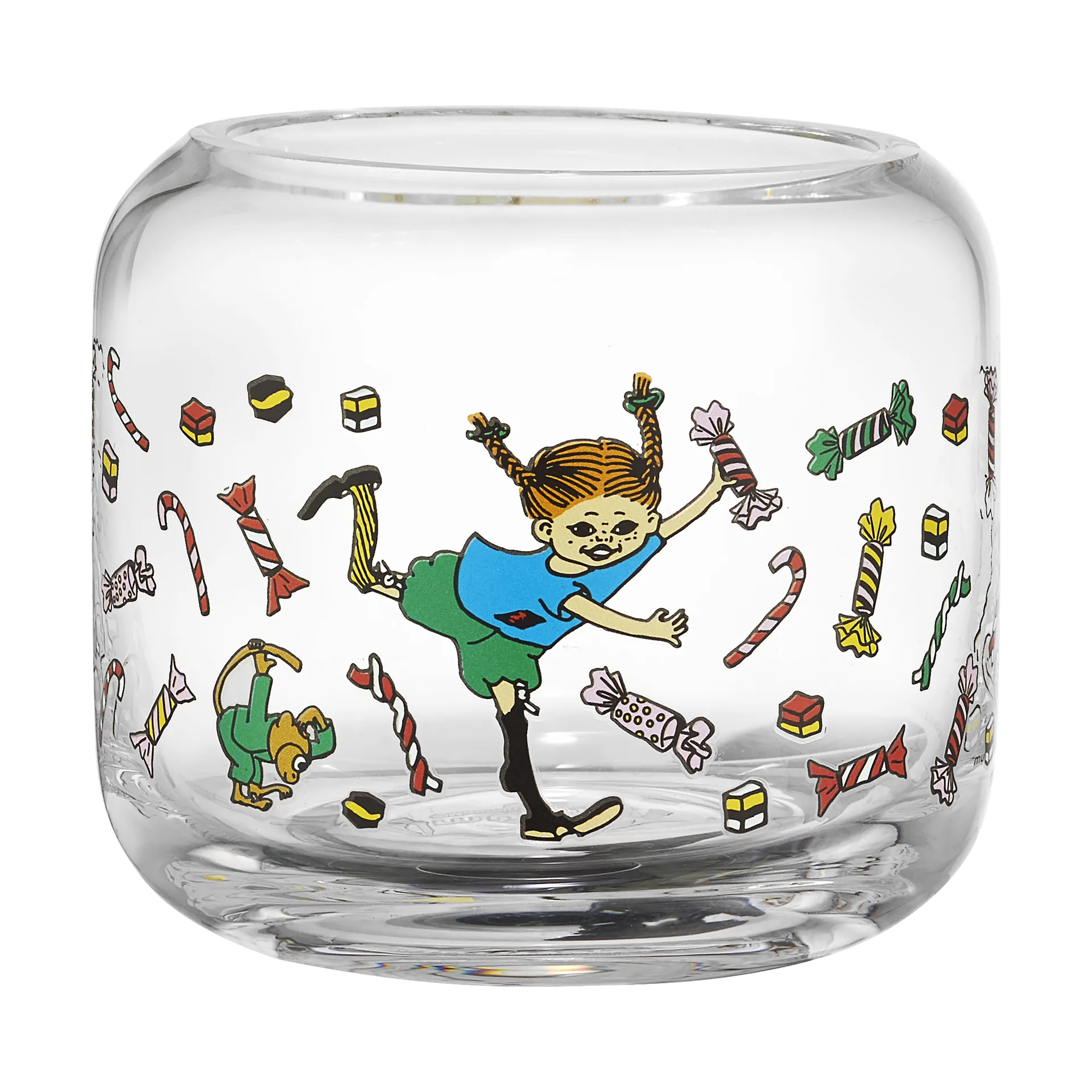 Pippi ljuslykta Ø9x8 cm, Candy Muurla