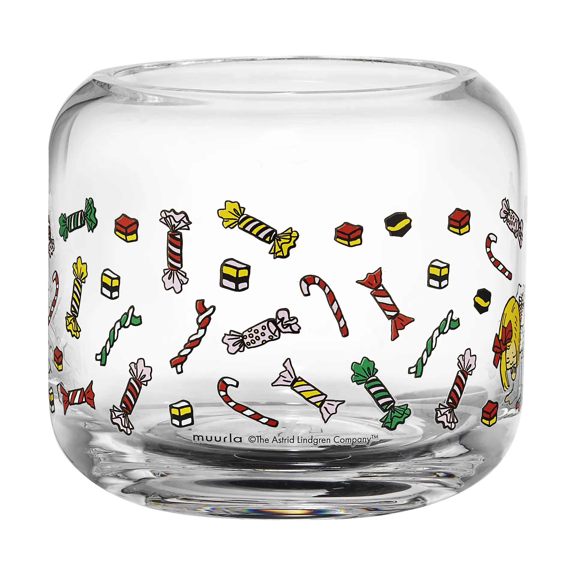 Pippi ljuslykta Ø9x8 cm, Candy Muurla