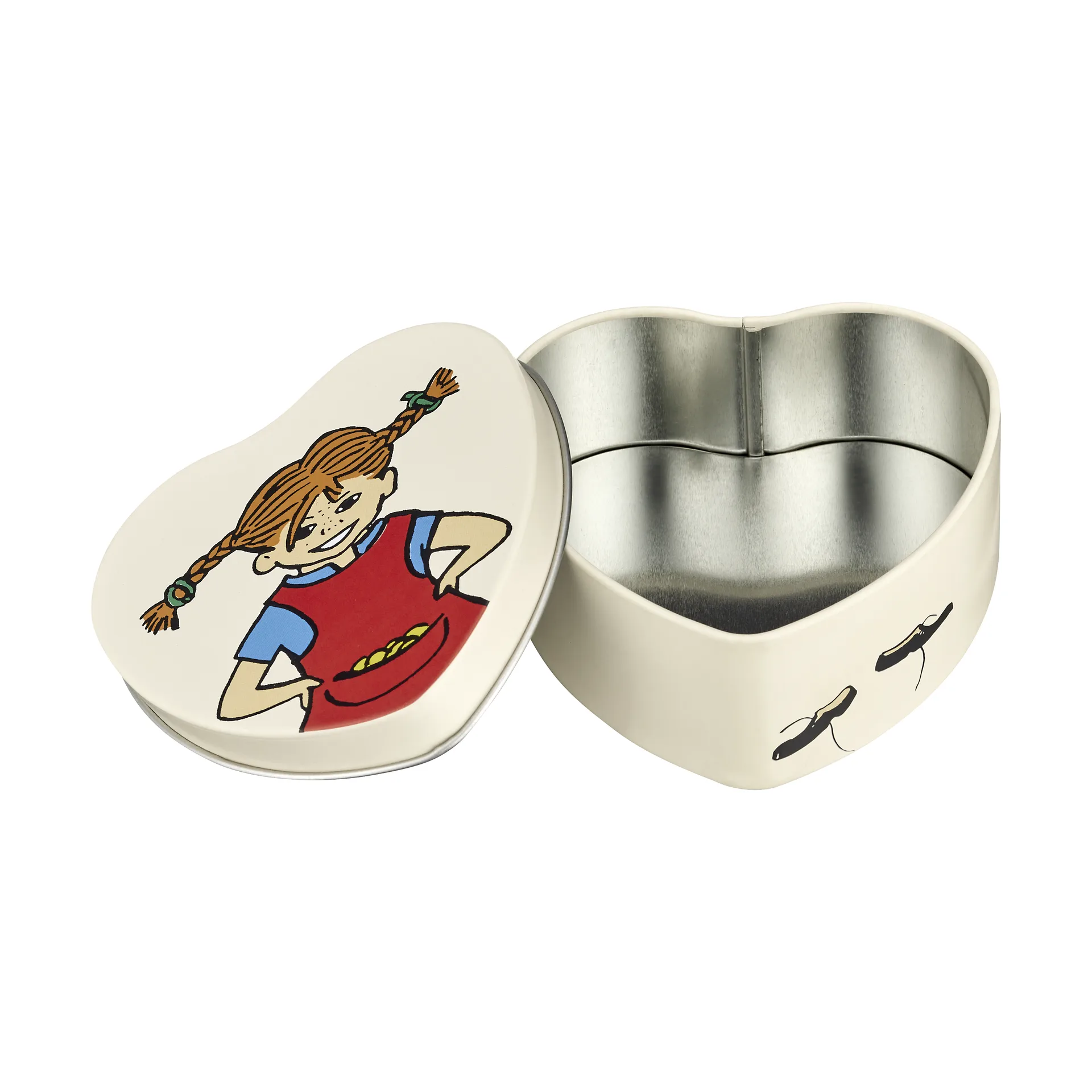 Pippi plåtburk hjärtformad 4x10 cm, Be More Pippi Muurla