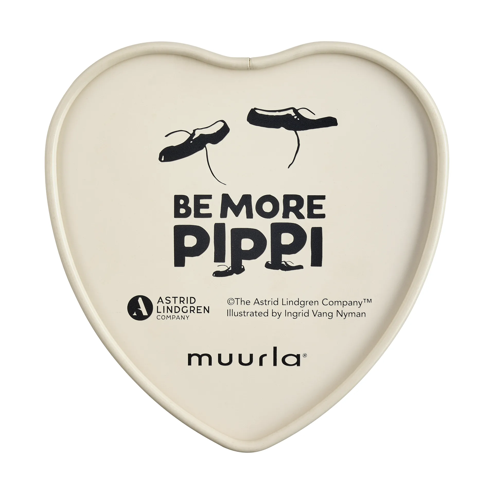 Pippi plåtburk hjärtformad 4x10 cm, Be More Pippi Muurla