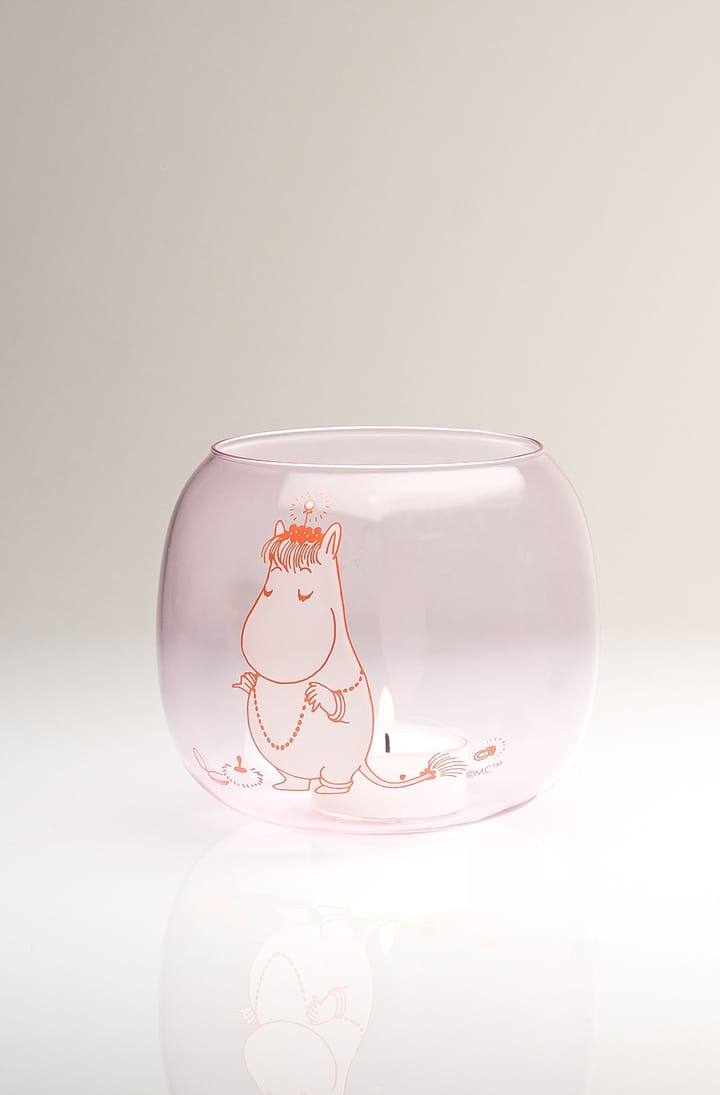 Snorkmaiden ljuslykta/skål Ø9 cm, Pink Muurla