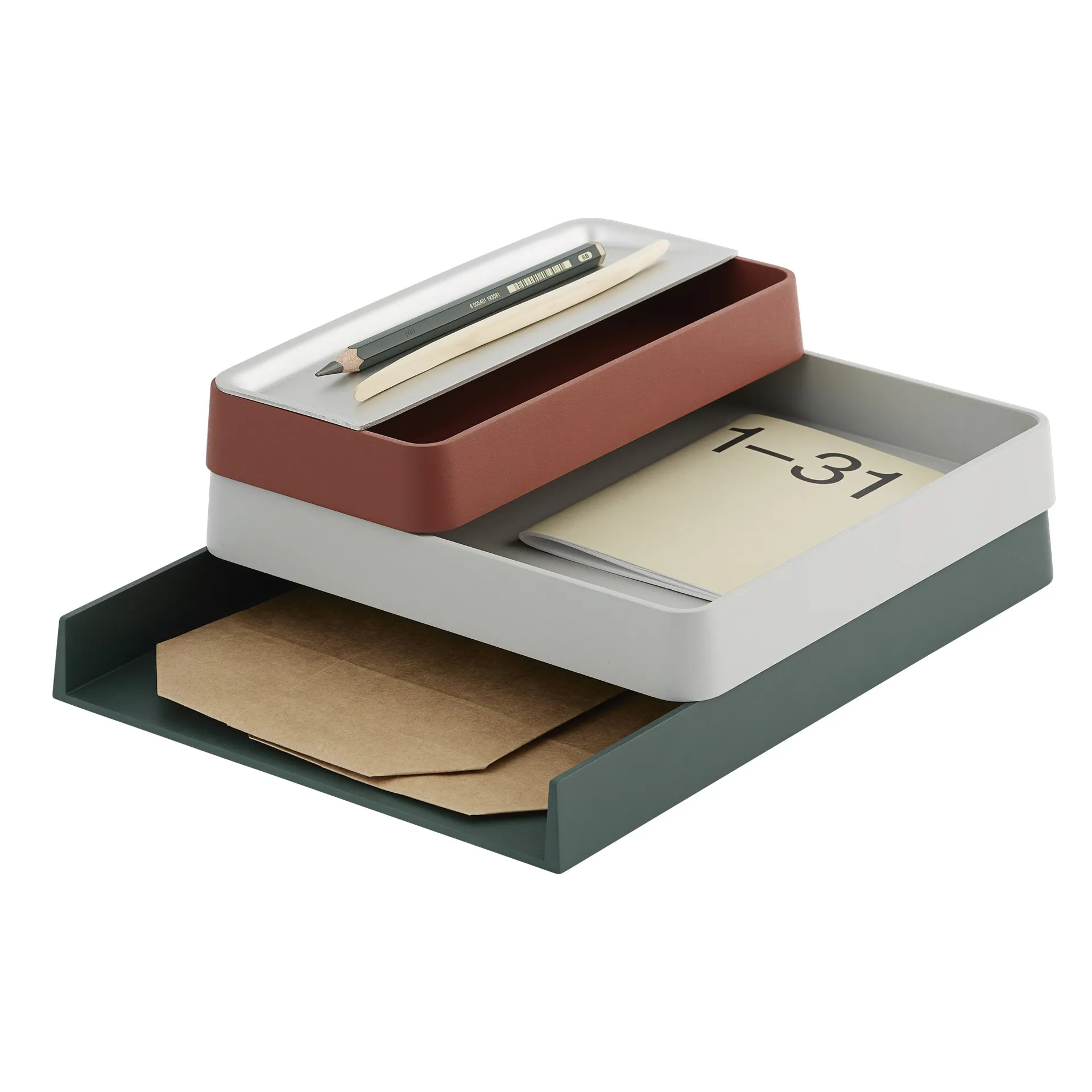 Arrange Desktop bricka 12x25 cm, Copper brown Muuto