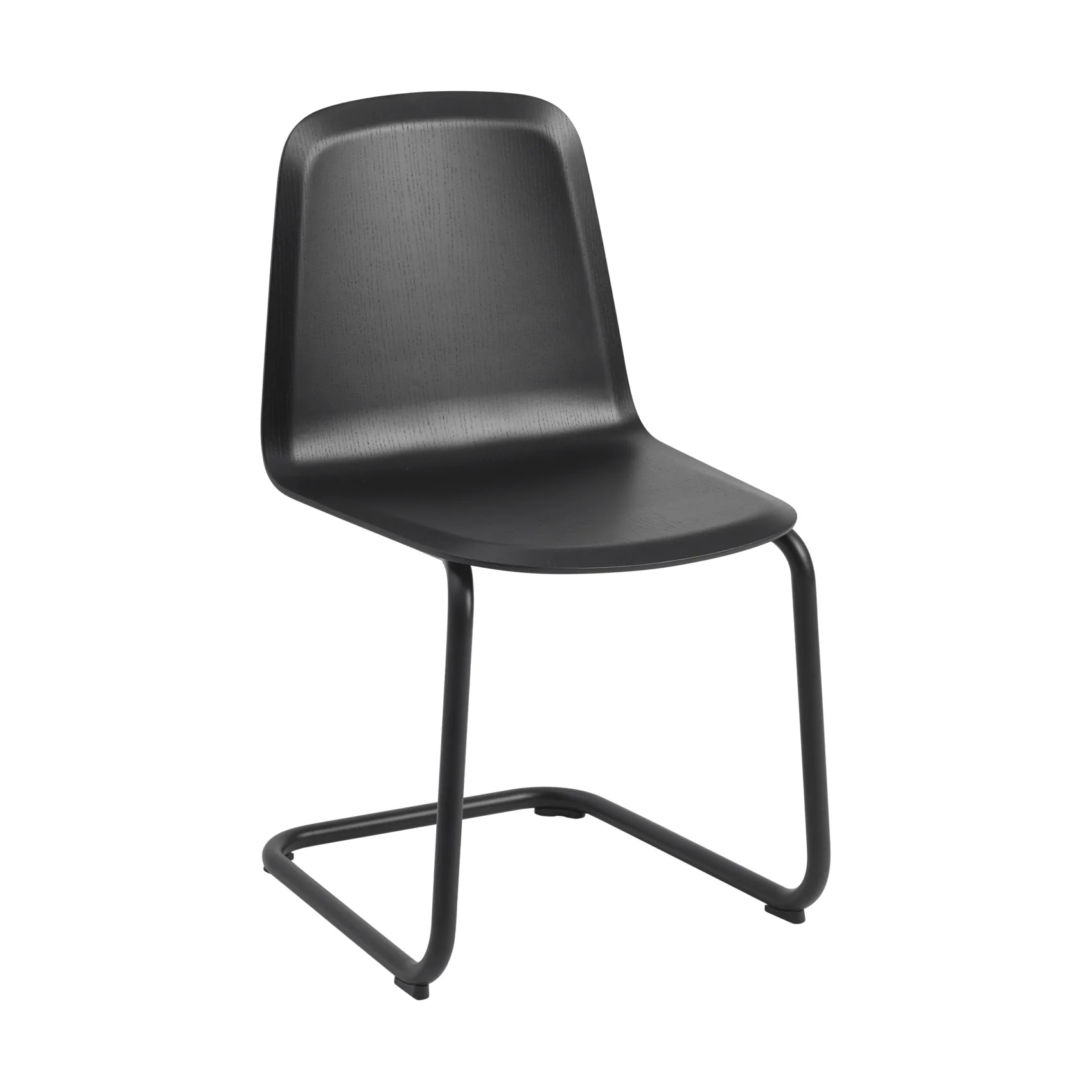 Brink Chair Cantilever Base stol, Svart-svart Muuto