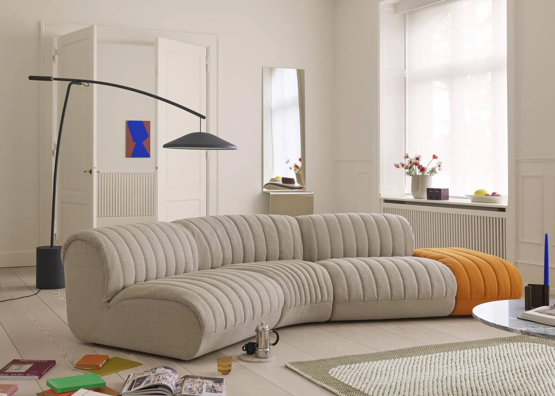 Coltre modulsoffa, Konfiguration 3, turf-sand, 3-sits Muuto Coltre modulsoffa, Konfiguration 3, turf-sand, 3-sits Muuto
