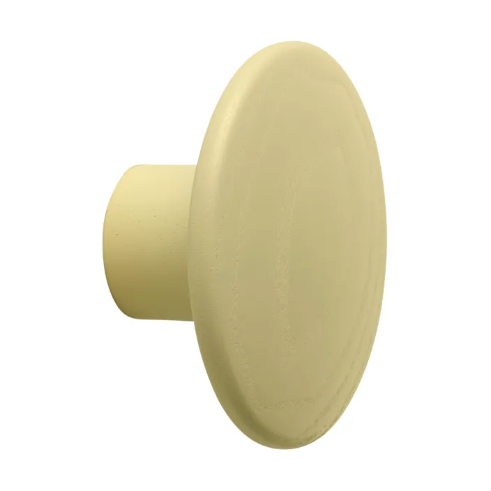 Dots Wood klädkrok - Yellow-beige, Ø6,5 cm - Muuto