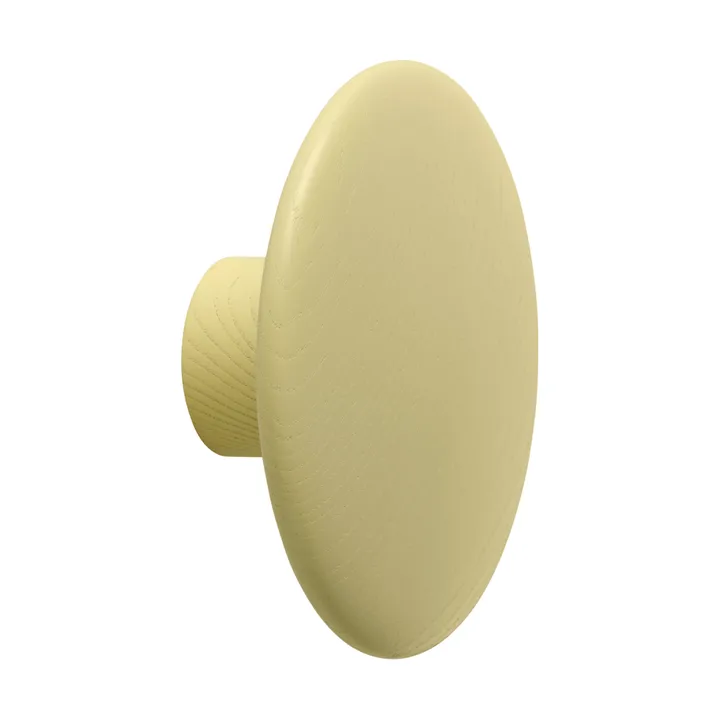 Dots Wood klädkrok - Yellow-beige, Ø9 cm - Muuto