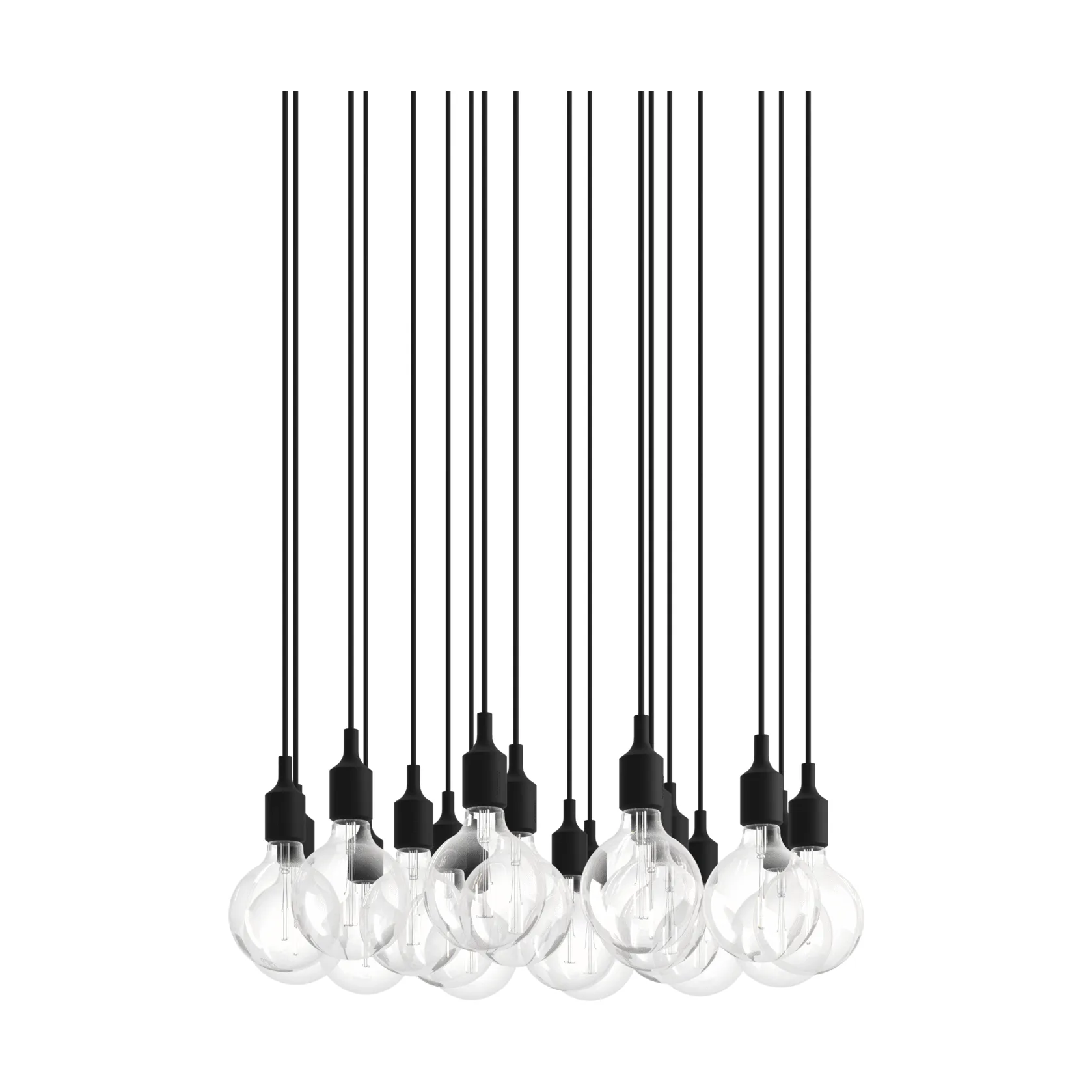 E27 Pendant Cluster 18 pendel, Black Muuto