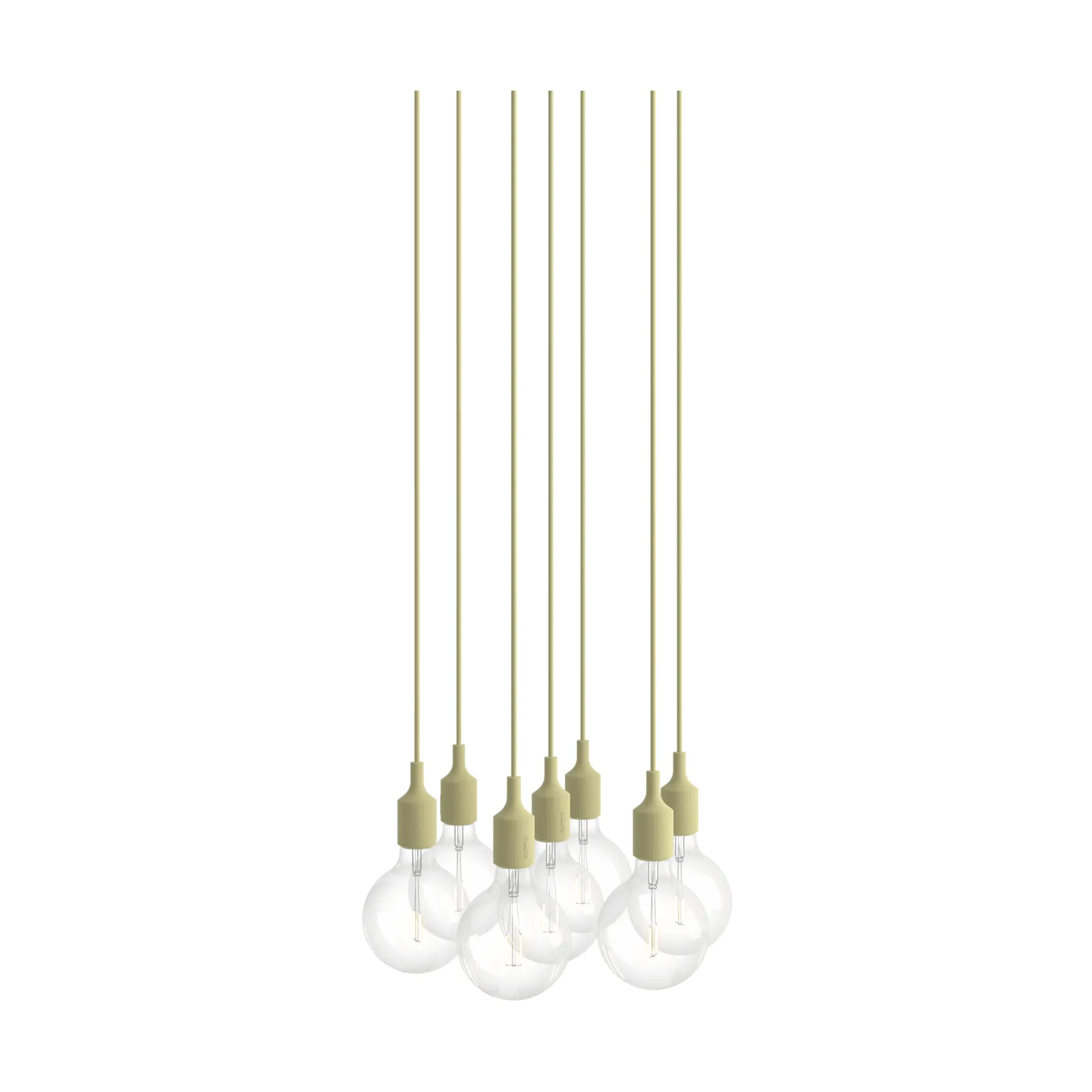 E27 Pendant Cluster 7 pendel, Beige green Muuto E27 Pendant Cluster 7 pendel, Beige green Muuto