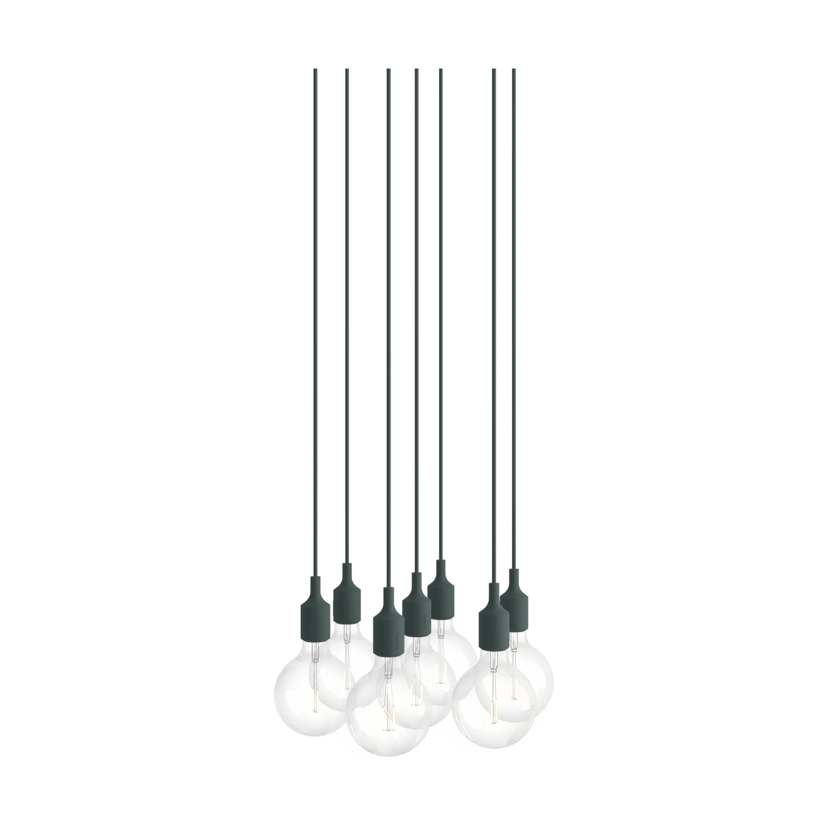 E27 Pendant Cluster 7 pendel, Dark green Muuto E27 Pendant Cluster 7 pendel, Dark green Muuto