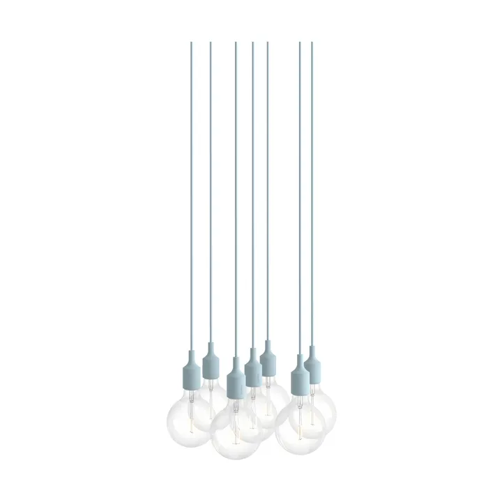 E27 Pendant Cluster 7 pendel - Light blue - Muuto
