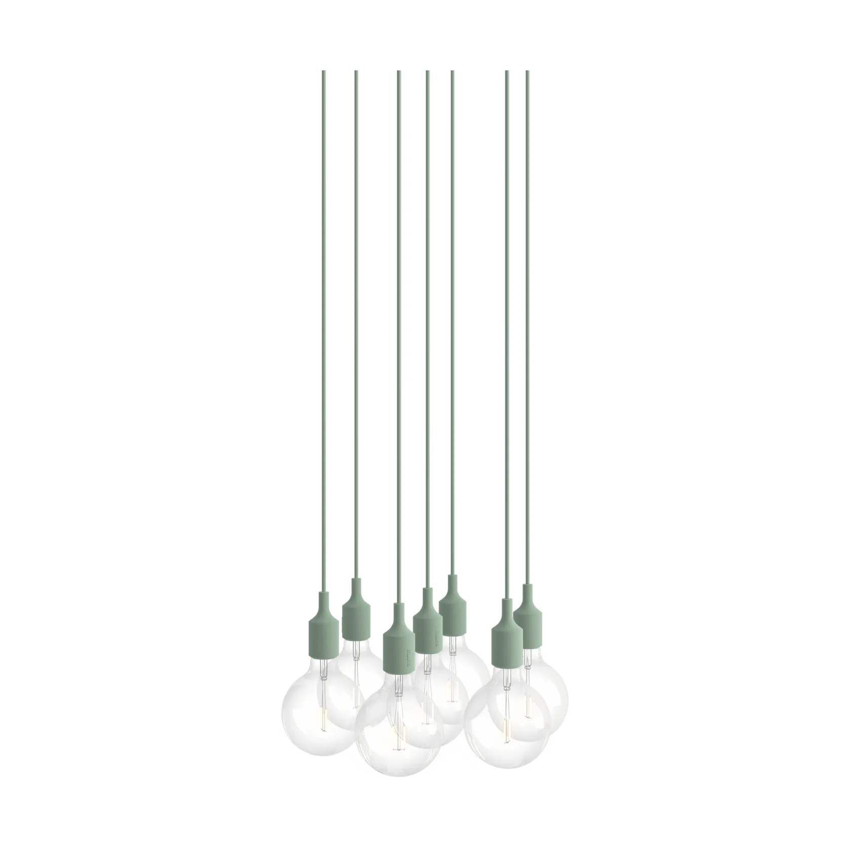 E27 Pendant Cluster 7 pendel, Light green Muuto E27 Pendant Cluster 7 pendel, Light green Muuto