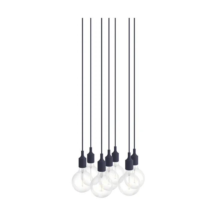 E27 Pendant Cluster 7 pendel - Midnight blue - Muuto