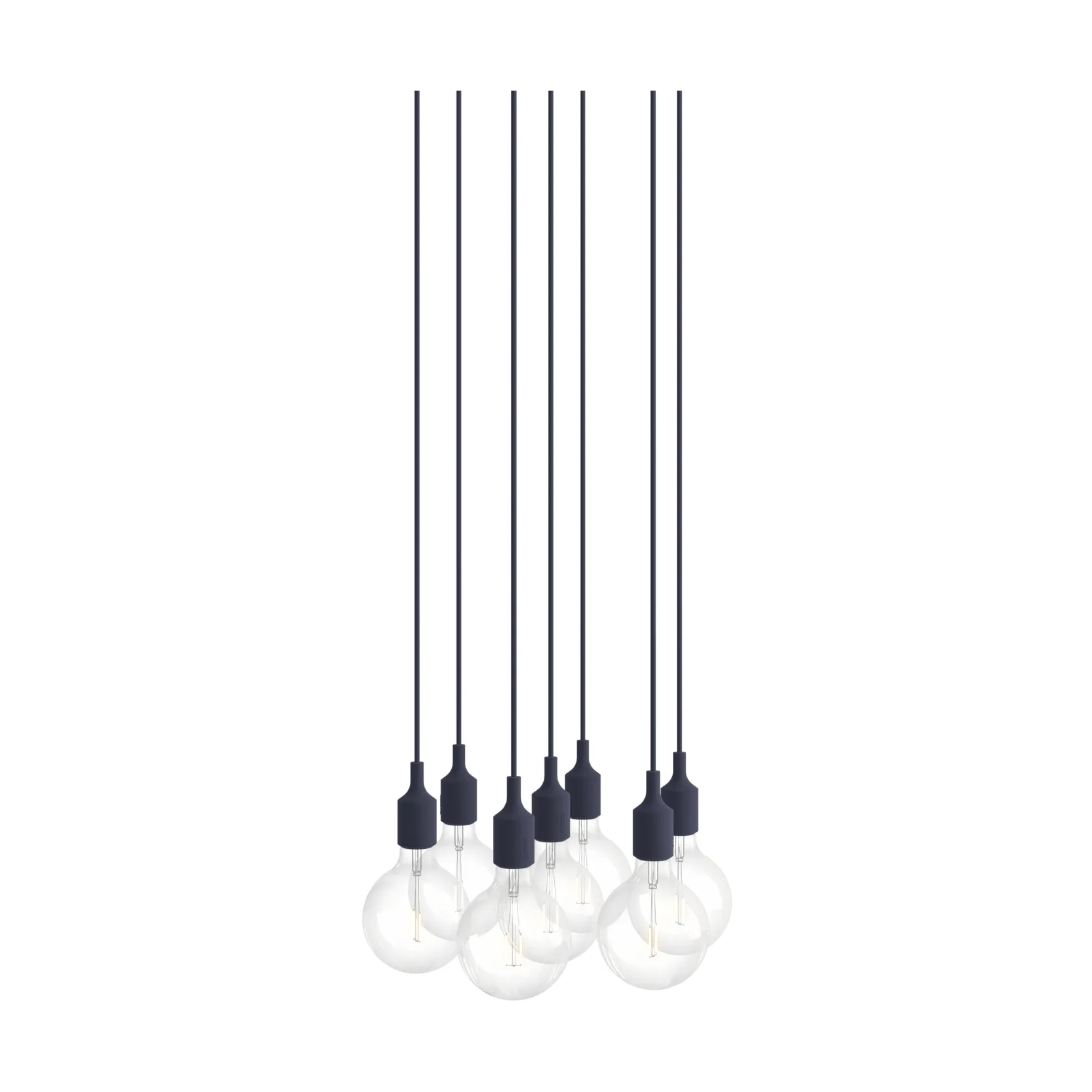 E27 Pendant Cluster 7 pendel, Midnight blue Muuto E27 Pendant Cluster 7 pendel, Midnight blue Muuto